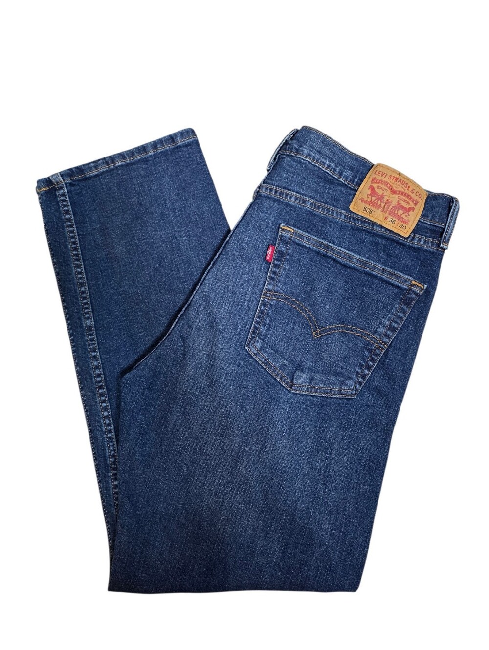 Levis 505 Regular Fit Jeans Size 36 x 30 - Dark Wash Blue Jeans